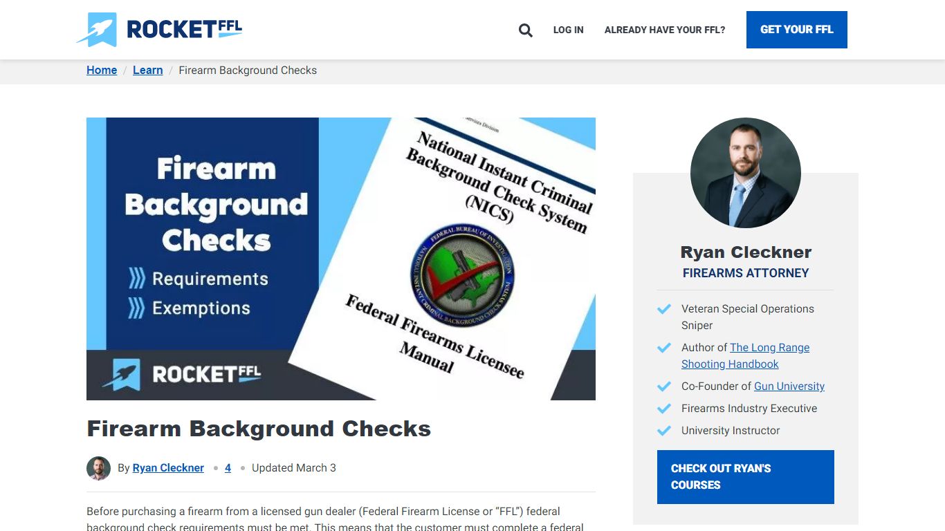 Firearm Background Checks - RocketFFL